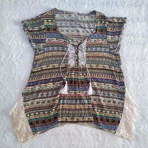 World Unity Crochet Boho Top
